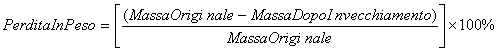 Formula perdita in peso